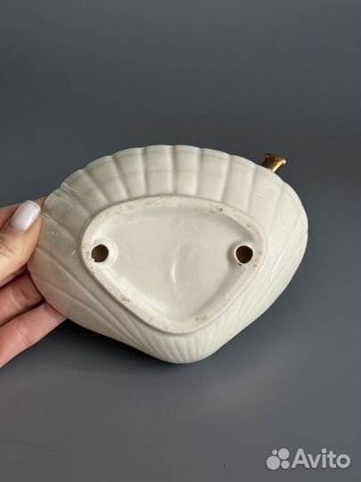 Фарфоровая пепельница ракушка винтаж