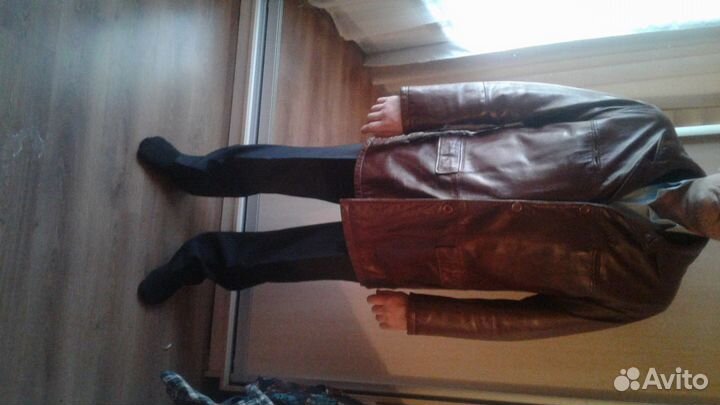 Кожаная демисезонная итальянская куртка