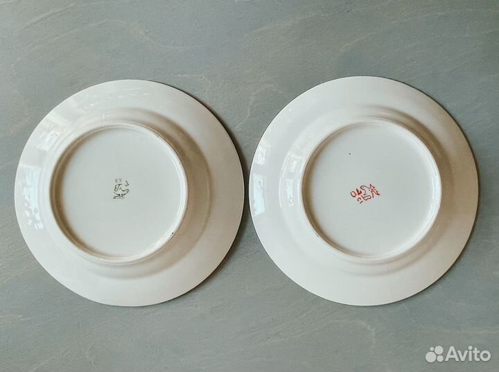 Винтажные тарелки с лисой Вербилки