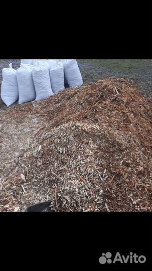 Щепа для мульчирования. Декоративная щепа