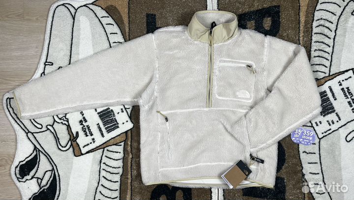 Флисовая кофта The North Face 1/2 Zip White