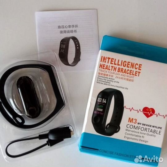 Фитнес браслет Intelligence health bracelet M3