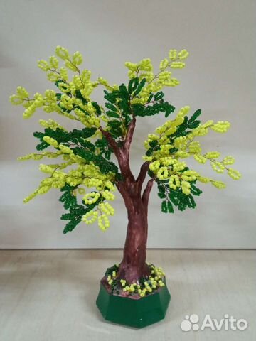 Мимоза из бисера