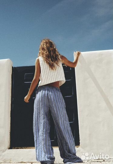 Брюки в пижамном стиле Zara M новые с биркой