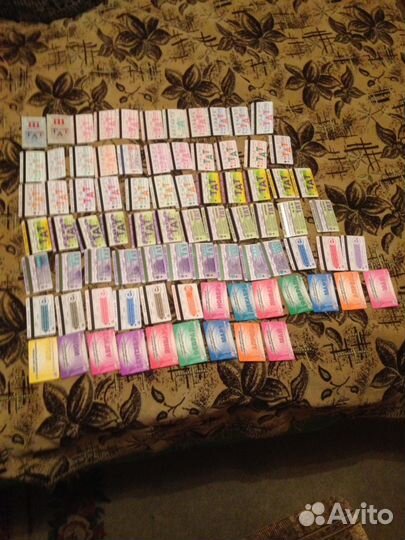 Коллекция проездных билетов с 2001 по 2009 год