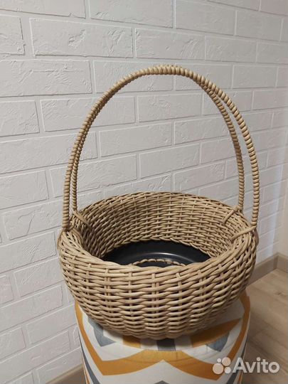 Кашпо (горшок, ваза) из искуственного ротанга