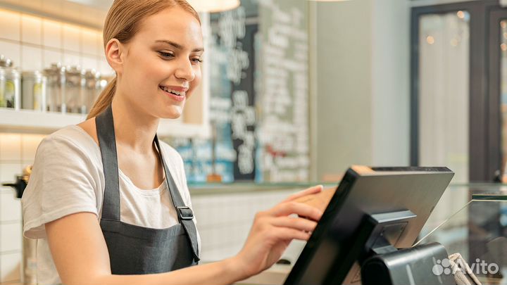 Кассир в кафе аэропорт Адлер