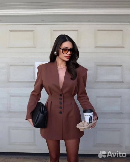 Пиджак платье приталенный силуэт xs,S,M.L