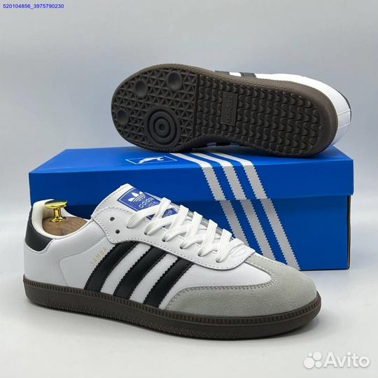 Кроссовки Adidas Samba White/Black (Арт.61088)