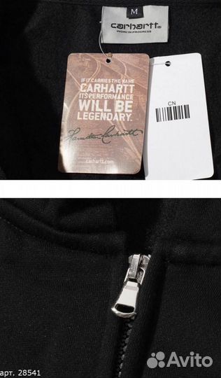 Зип худи Carhartt черного цвета