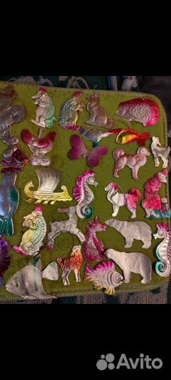 Елочные игрушки СССР картонаж,колкий пластик