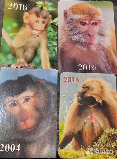 Карманные календарики Обезьянки