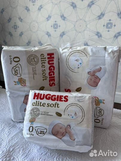 Подгузники Huggies elite soft 0
