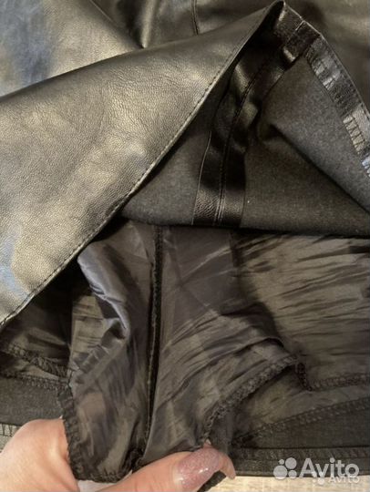 Кожаная юбка-шорты новая