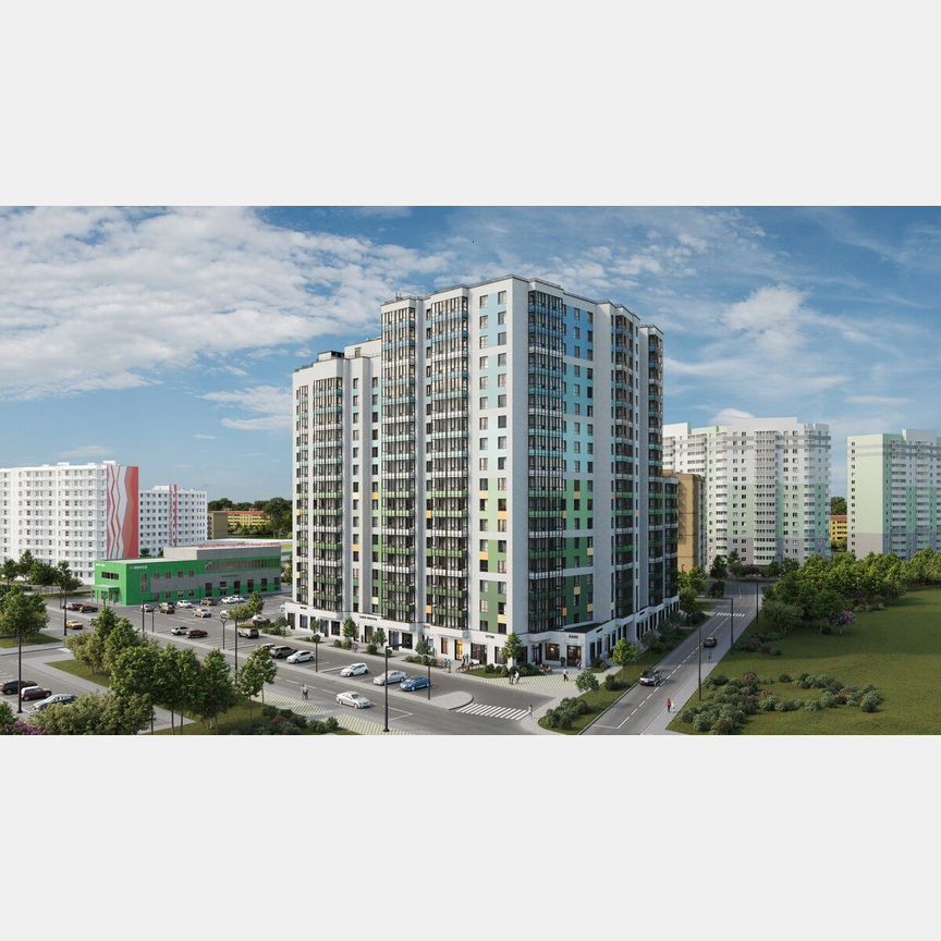 2-к. квартира, 48,3 м², 7/18 эт.