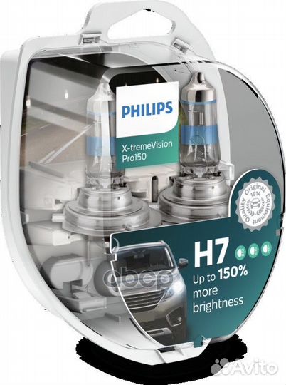 Лампа H7 X-treme Vision Pro150 12972xvps2 Philips