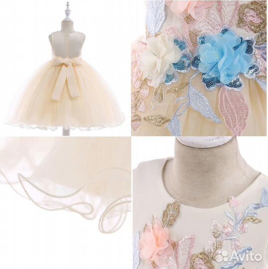 Нарядное платье для девочки рост 110