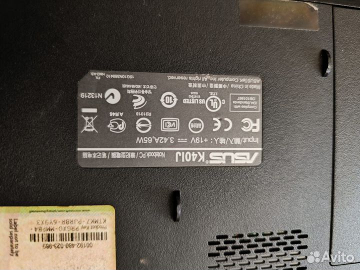 Ноутбук asus k40ij