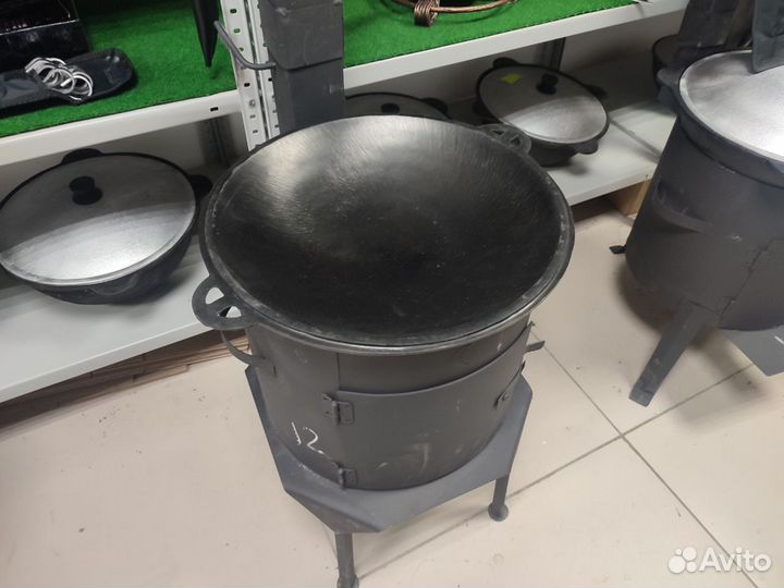 Садж чугунный узбекский с подставкой