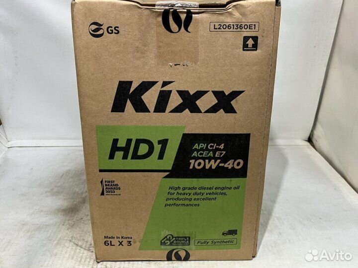 Kixx HD1 10W40 CI-4 SL E7 6л (3шт)