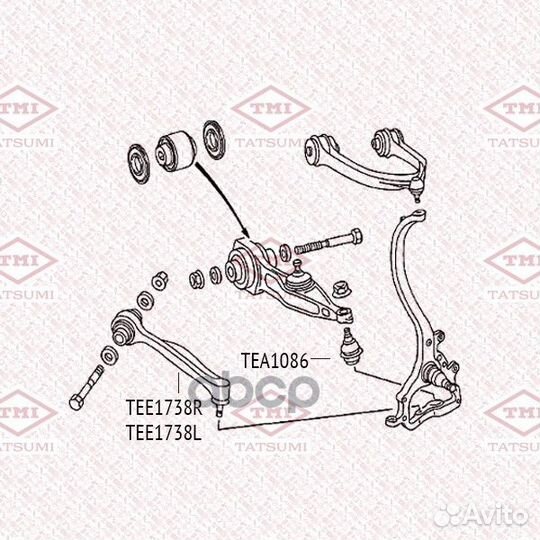 Рычаг передней подвески нижний R TEE1738R tatsumi