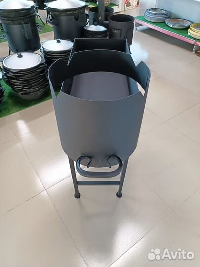 Мангал с печью под казан, сталь 3 мм