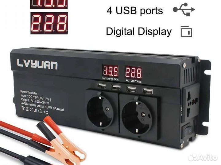 Инвертор 12 v 220 v 6000W