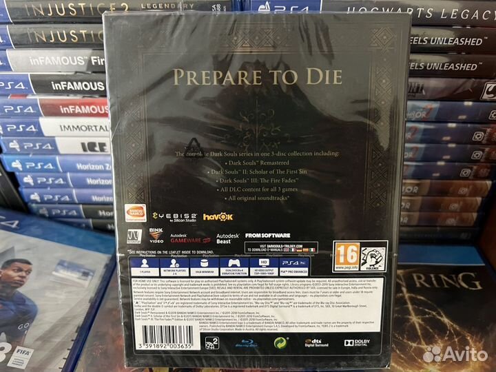 Диск PS4 Dark Souls Trilogy / Новый