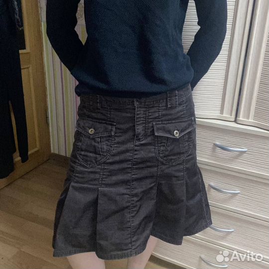 Вельветовая юбка винтаж