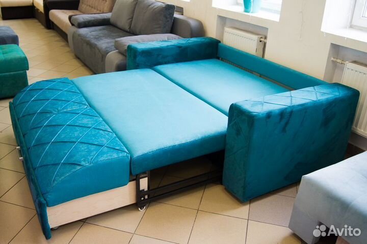 Диван ширина 182см, сп.м 140х210см, металл Люксор