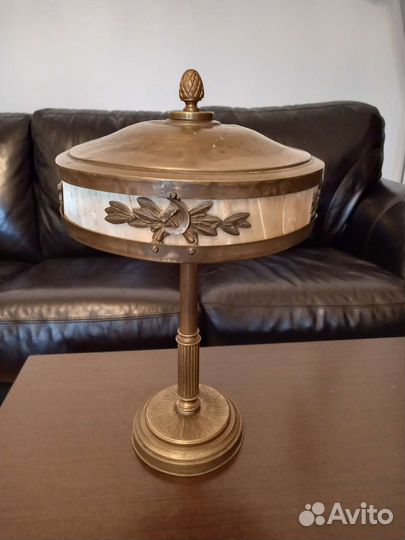 Лампа настольная бронза, наркомовская, Сталинская