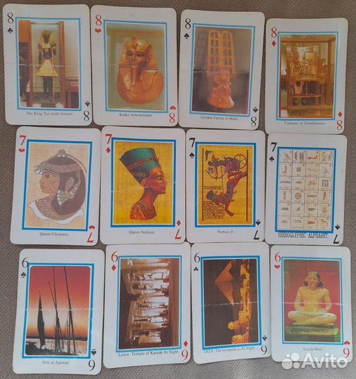 Картины-папирус Египет, орнамент, игральные карты