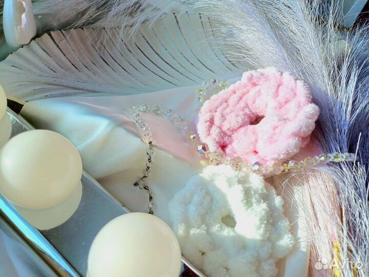 Скранчи резинки для волос набор 2 шт