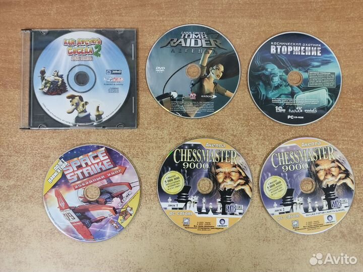 Компьютерные игры диски CD DVD 16шт