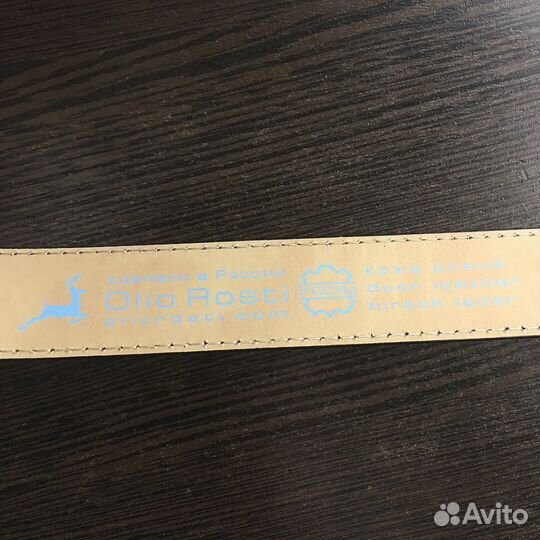 Ремень мужской Olio Rosti синий кожа оленя