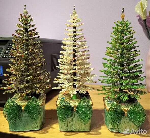 Деревья из бисера