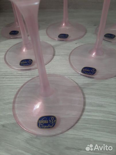 Bohemia Crystal бокалы розовые Новые