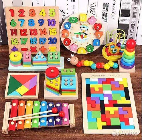 Развивающие детские деревянные игрушки