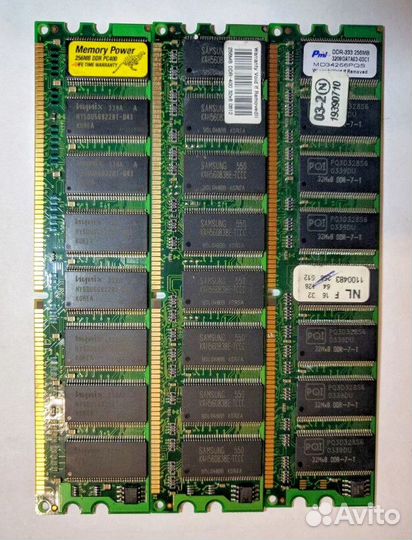 Модули оперативная память RAM DDR и DDR2