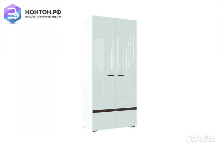 Шкаф двухстворчатый Соло белый / венге