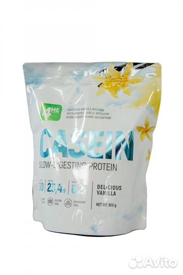 Казеиновый протеин all4ME Casein, 900 г, ваниль
