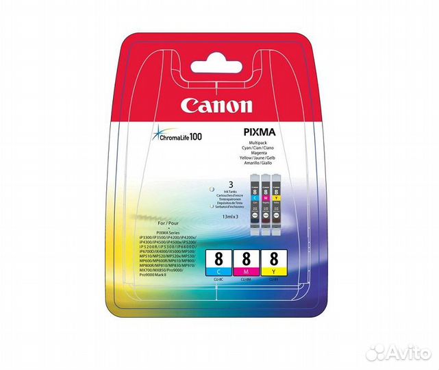 Картридж струйный Canon (CLI-8) (Bk/R/GR/PM/PC) дл