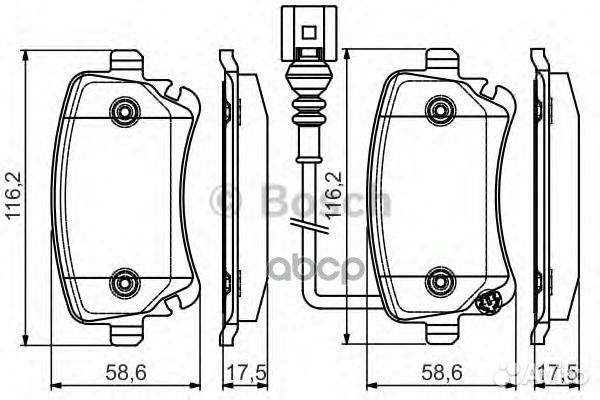 Колодки тормозные дисковые зад 0986495094 B