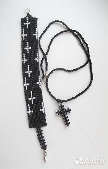 Браслет и колье из бисера