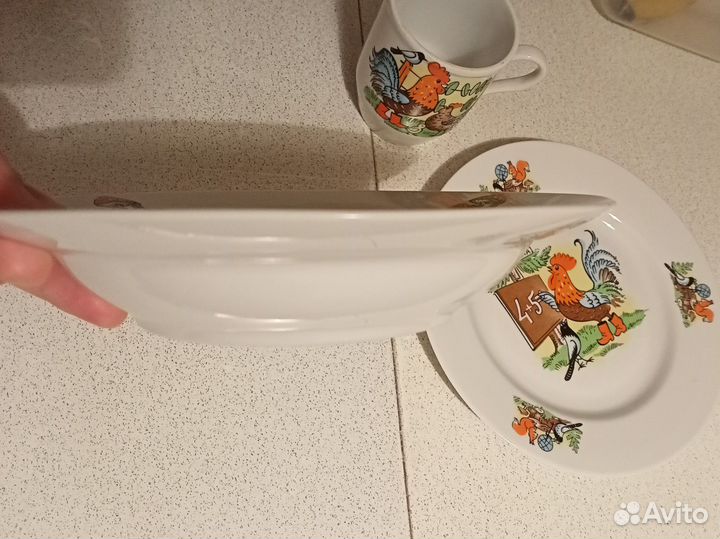 Детский набор посуды керамика