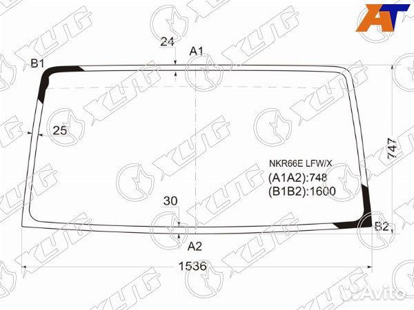 Стекло лобовое isuzu ELF NPR