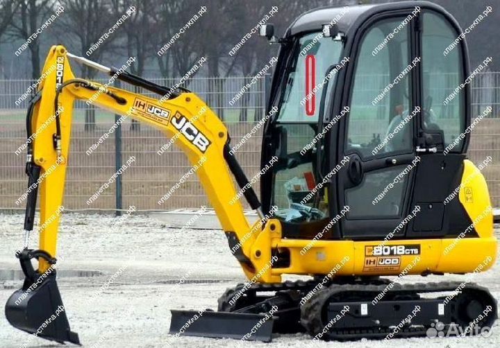 Стекло для мини-экскаватора Jcb 8018 cts с гаранти