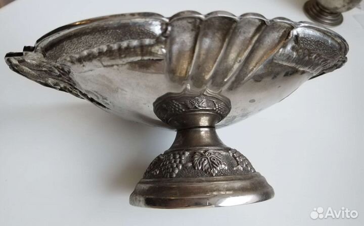 Ваза фруктовница конфетница металлическая