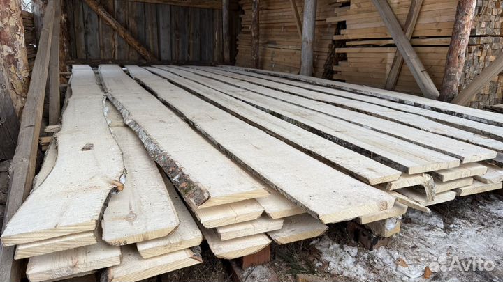 Осина необрезная 25мм доска
