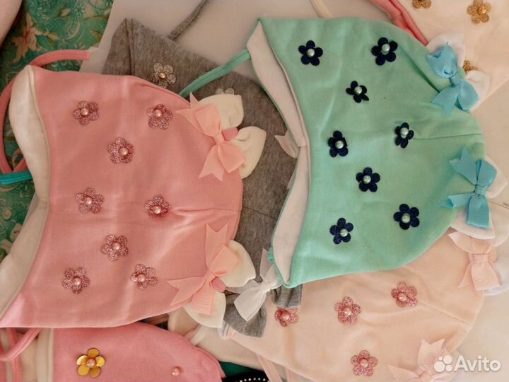 Новая шапка для девочек с завязками